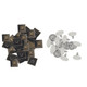Brass Square Studs with Base Pins (Pack of 50)